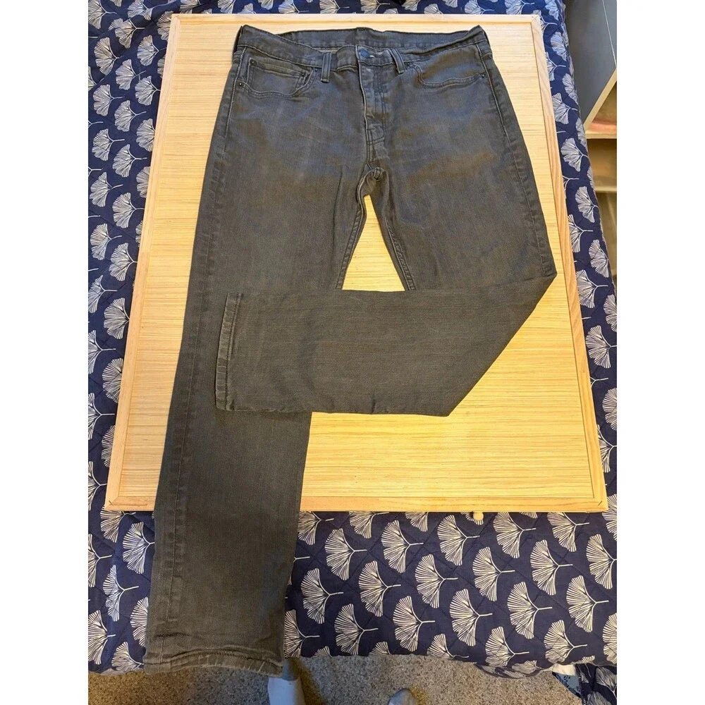 Levi’s 511 Men’s Jeans 36x32 Charcoal Black Slim Fit Stretch Denim